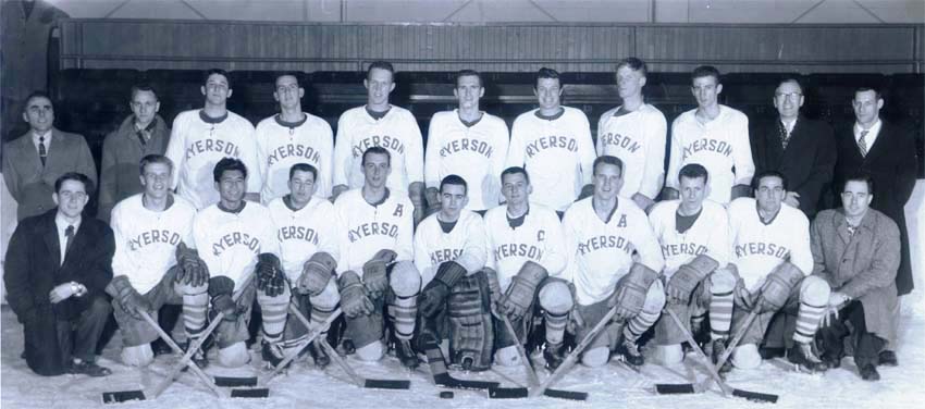 John Walton "Jack" Phillips - Ottawa - Ryerson Rams Hockey Team Photo 1956-57